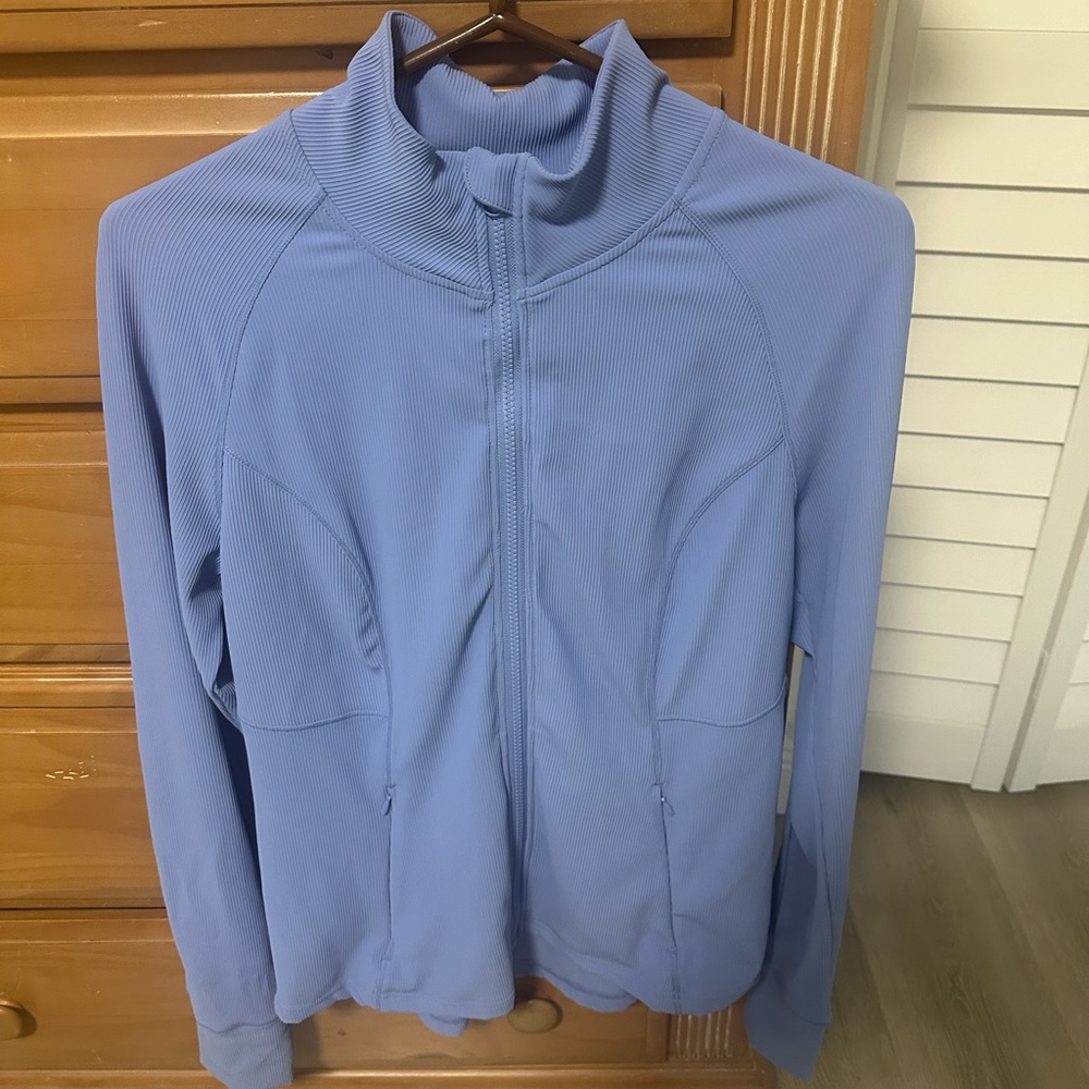 90 Degree By Reflex Vortex Rib Legend Jacket in Light Blue